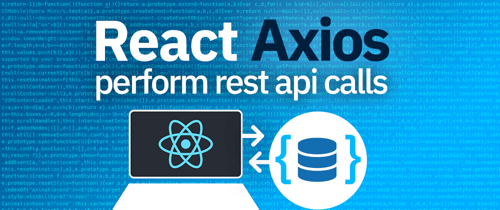 REactJS Axios Kullanarak API Veri Çekme